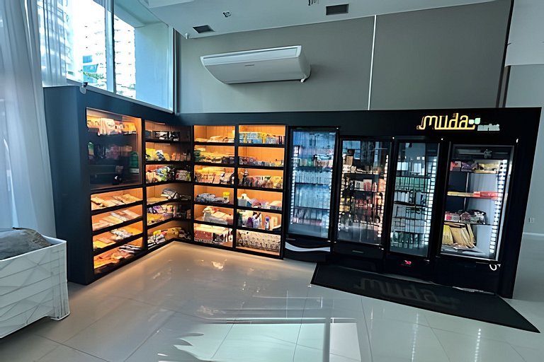 Flat em Rio2, cozinha equipada, piscina, internet de 500 Mb