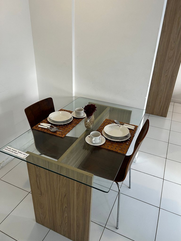 Flat em Rio2, cozinha equipada, piscina, internet de 500 Mb