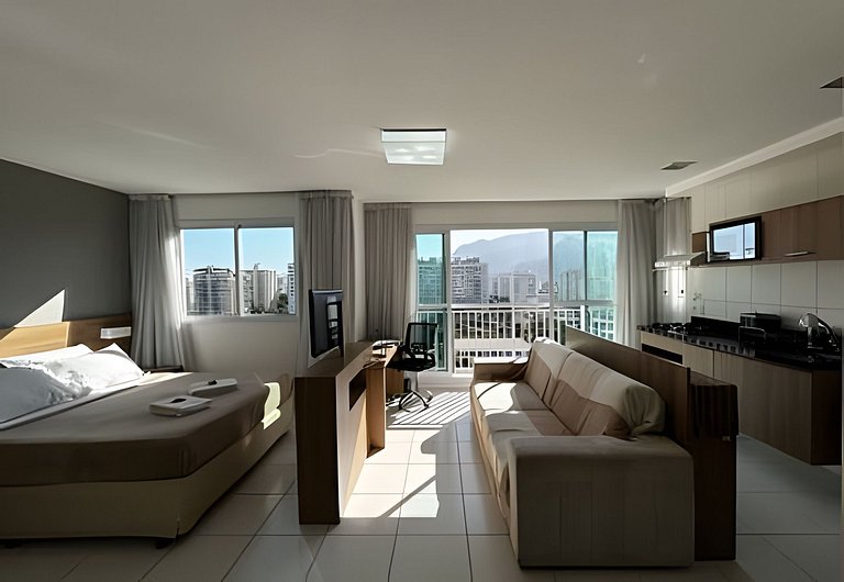 Flat |Cozinha |Lavanderia |Gym |Piscina |Sauna