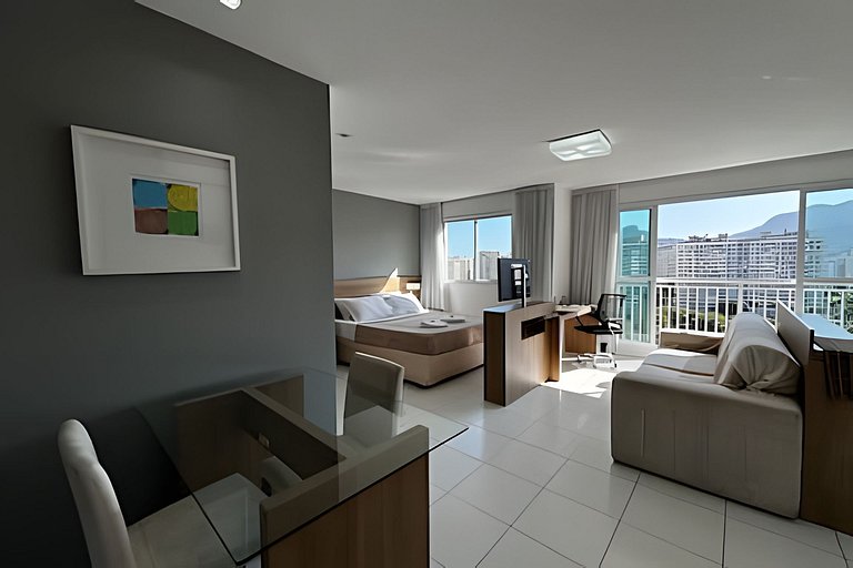 Flat |Cozinha |Lavanderia |Gym |Piscina |Sauna