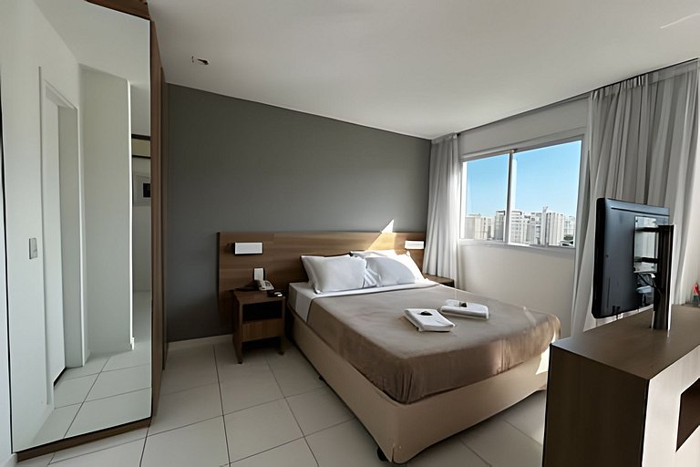 Flat |Cozinha |Lavanderia |Gym |Piscina |Sauna