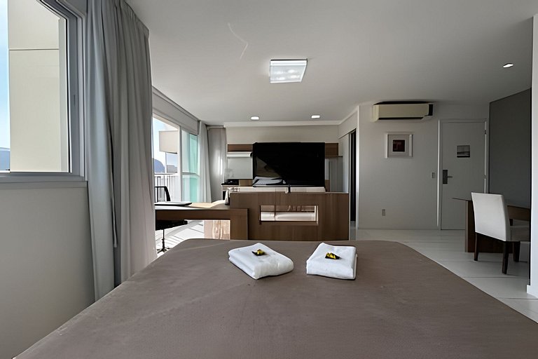 Flat |Cozinha |Lavanderia |Gym |Piscina |Sauna