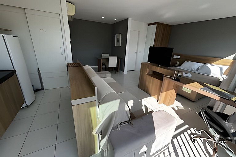 Flat |Cozinha |Lavanderia |Gym |Piscina |Sauna