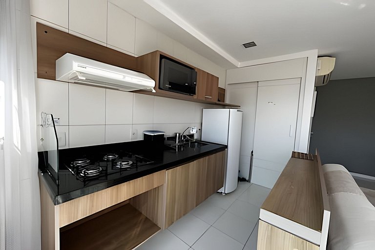 Flat |Cozinha |Lavanderia |Gym |Piscina |Sauna