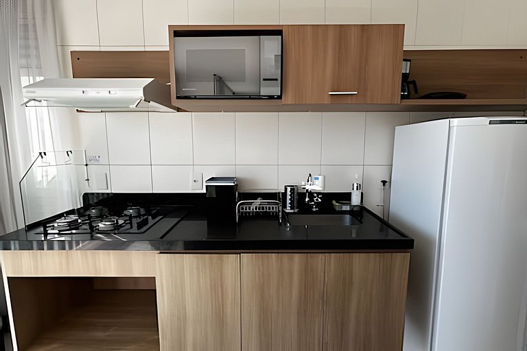 Flat |Cozinha |Lavanderia |Gym |Piscina |Sauna