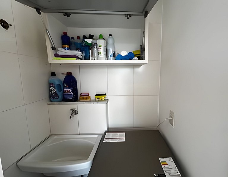 Flat |Cozinha |Lavanderia |Gym |Piscina |Sauna