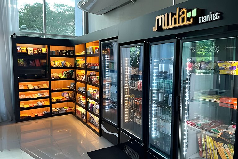 Flat |Cozinha |Lavanderia |Gym |Piscina |Sauna