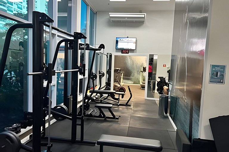 Flat |Cozinha |Lavanderia |Gym |Piscina |Sauna