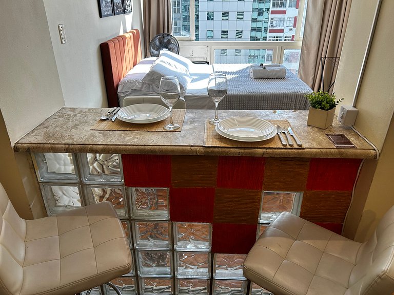 Apartamento em Copacabana vista lateral do mar