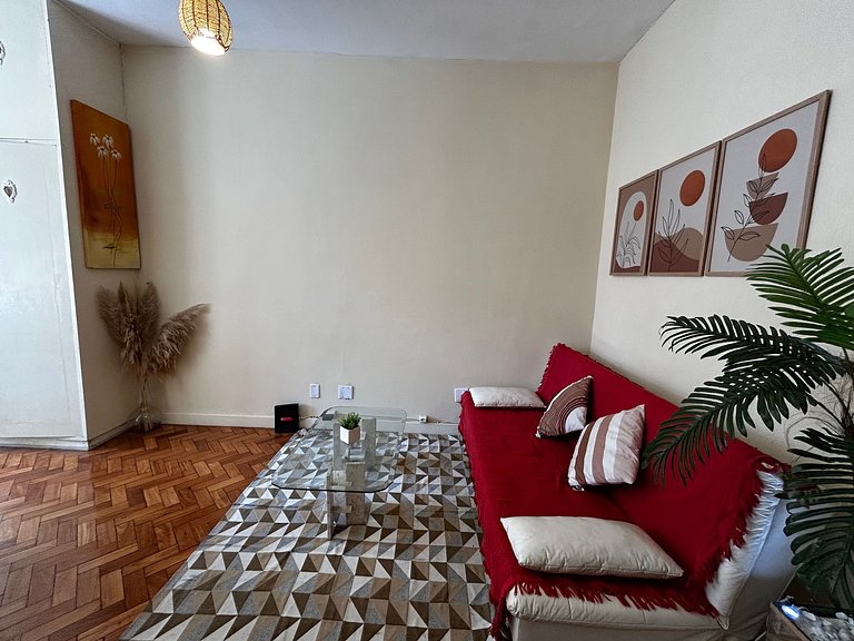 Apartamento em Copacabana vista lateral do mar