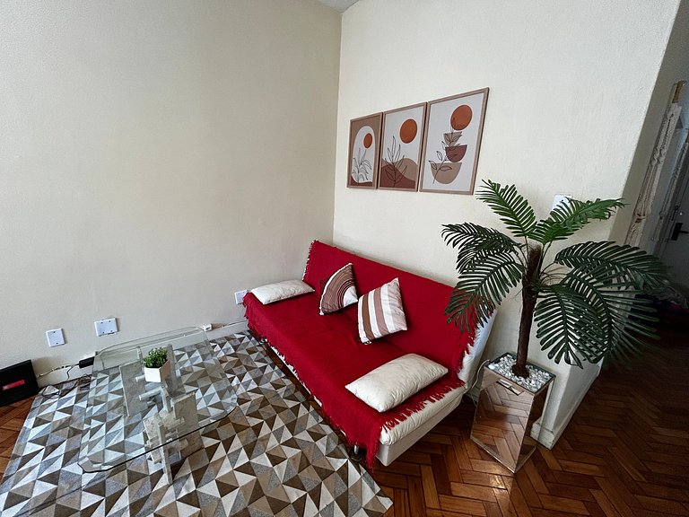 Apartamento em Copacabana vista lateral do mar